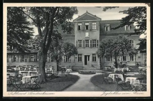 AK Sondershausen / Thüringen, Gasthaus Jagdschloss zum Possen