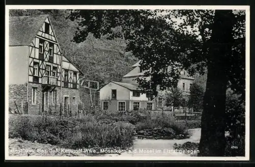 AK Moselkern a. d. Mosel, Partie am Gasthaus, Bes. Joh. Kotthoff