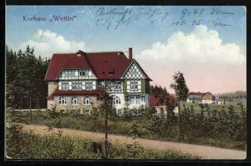 AK Hermsdorf i. Erzgeb., Kurhaus Wettin mit Landschaft