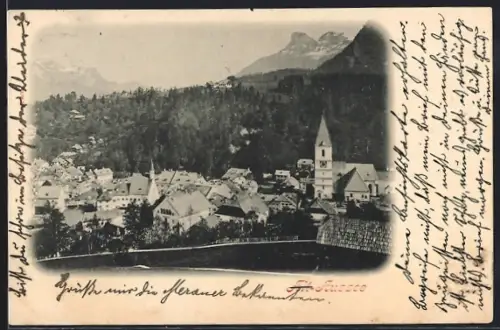 AK Alt-Aussee, Totalansicht mit Kirche