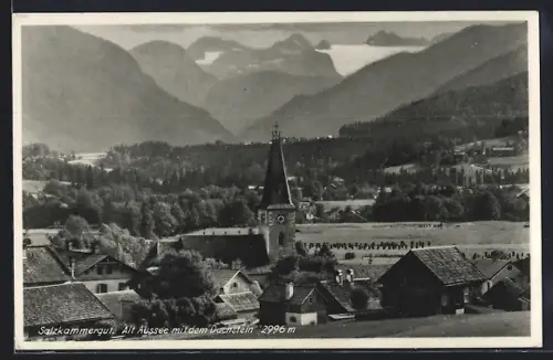 AK Alt-Aussee, Salzkammergut, Kirche mit dem Dachstein