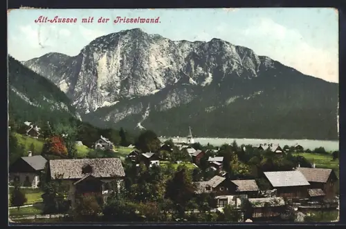 AK Alt-Aussee, Ortsansicht mit der Trisselwand