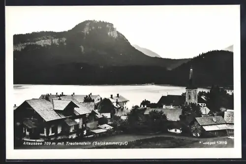 AK Altaussee /Salzkammergut, Ortspartie gegen den Trestenstein