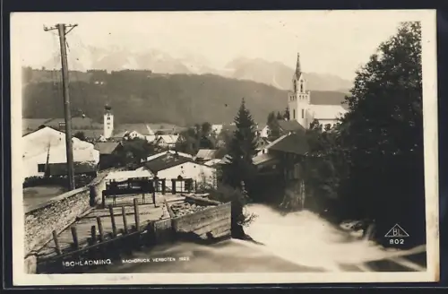 AK Schladming, Teilansicht mit Kirche