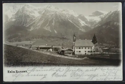 AK Ramsau, Teilansicht mit Kirche