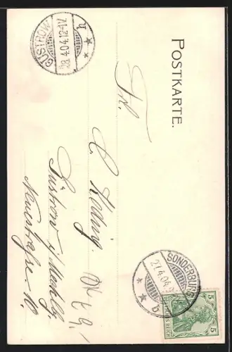 Passepartout-Lithographie Düppel, Denkmal