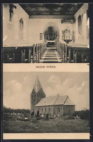 AK Seem, Innen- und Aussensicht der Kirche, Kirke