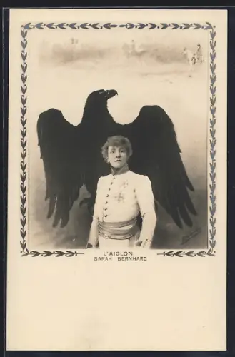 AK Schauspielerin Sarah Bernhardt in dem Kostüm der Figur L ` Aiglon