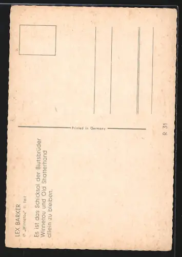 AK Lex Barker in Winnetou II. Teil, Filmszene