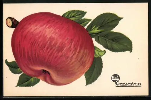 AK Reklame Hero Conserven, roter Apfel