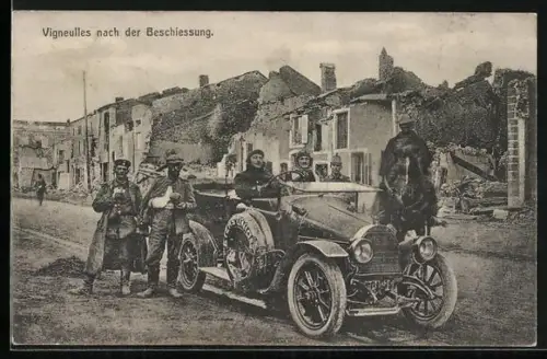 AK Vigneulles, deutsche Soldaten im Auto