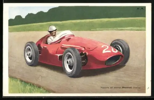 AK Italie, Voiture de course Maserati, Autorennen