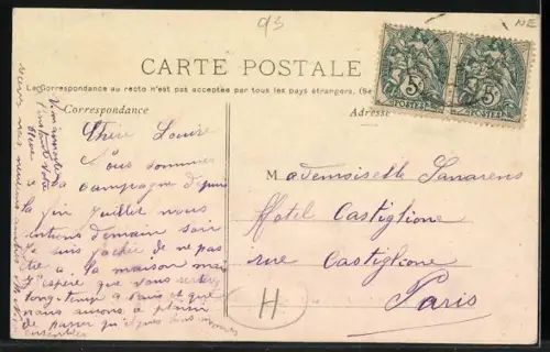 AK Gargan, La rue de Paris, Ecole des Filles, Strassenpartie mit Strassenbahn