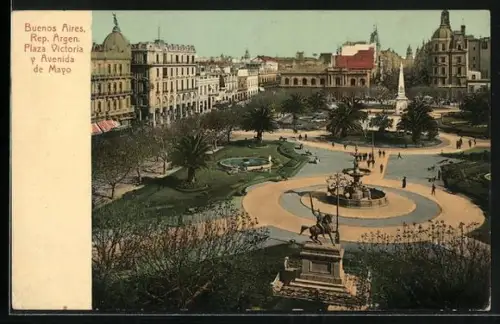 AK Buenos Aires, Plaza Victoria y Avenida de Mayo
