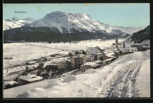 AK Samaden, Teilansicht im Schnee