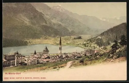 AK St. Moritz-Dorf, Gesamtansicht