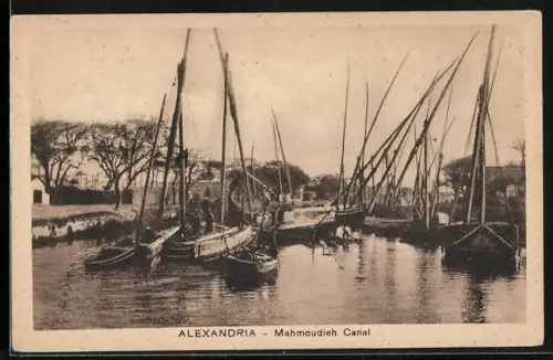 AK Alexandria, Mahmoudieh Canal, Segelboote im Kanal