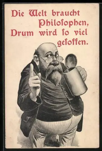 AK Biertrinker als Philosoph