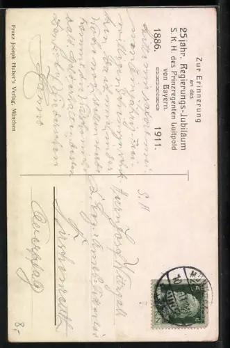 AK Prinzregent Luitpold von Bayern in einem Sessel sitzend