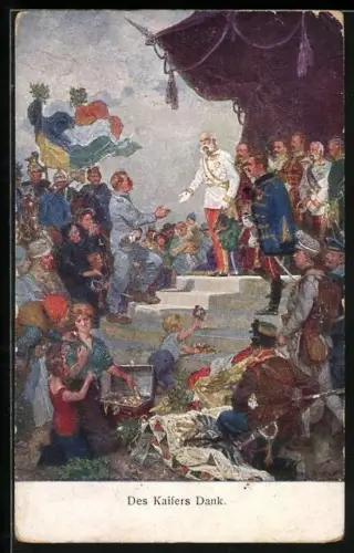 AK Nr.: 185, Kaiser Franz Josef I. von Österreich bedankt sich, Rotes Kreuz
