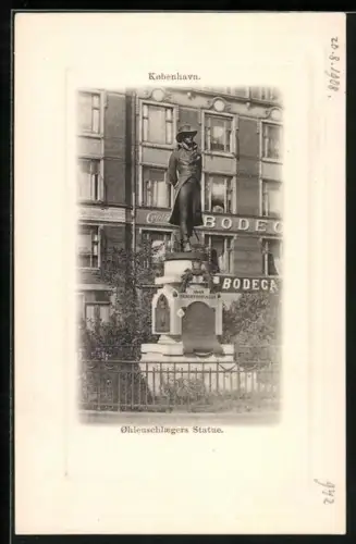AK Kobenhavn, Ohlenschlaegers Statue