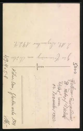 AK Glocke vor dem Kölner Dom