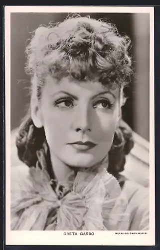 AK Schauspielerin Greta Garbo in einer Filmrolle