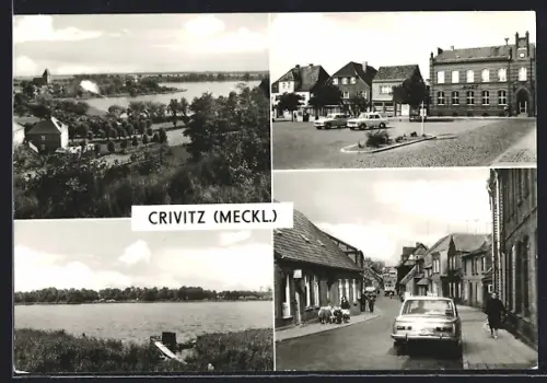 AK Crivitz /Meckl., Crivitzer See, Markt, Parchimer Strasse