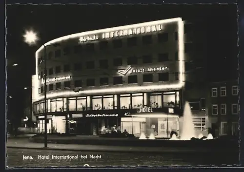 AK Jena, Hotel International bei Nacht