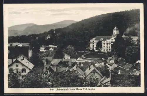 AK Bad Liebenstein, Blick vom Haus Thüringen auf Kurhaus und Umgebung