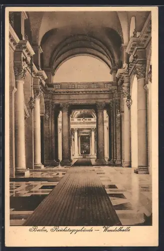 AK Berlin-Tiergarten, Reichstagsgebäude, Wandelhalle