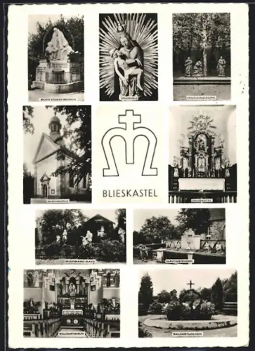 AK Blieskastel, Wallfahrtskirche, Gnadenbild, Kreuzigungsgruppe