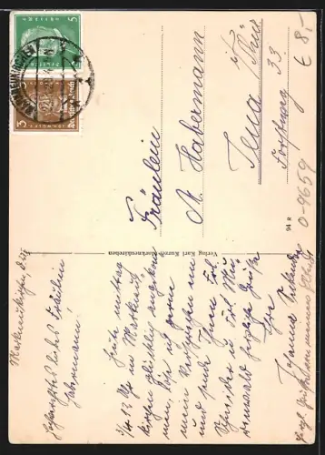 AK Markneukirchen, Panoramaansicht der Stadt, Liedtext