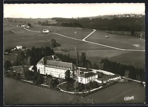 AK Obergünzburg /Allgäu, Kreiskrankenhaus, Fliegeraufnahme