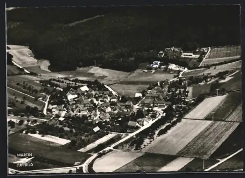 AK Bodenrod /Friedberg, Luftbild des Ortes und Umgebung