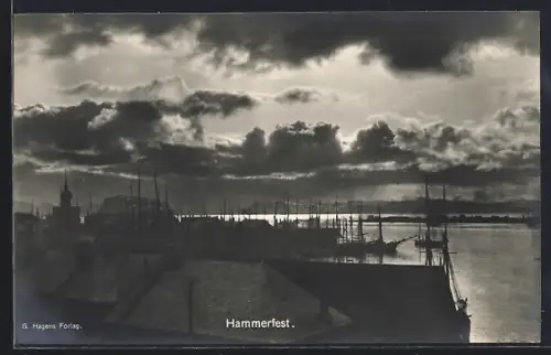 AK Hammerfest, Panorama am Abend