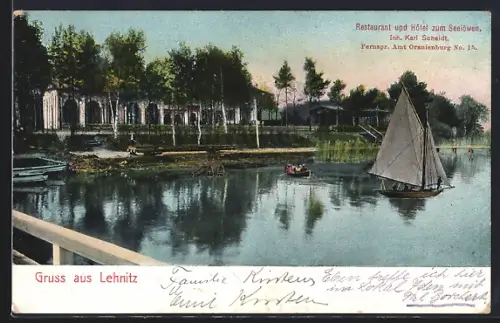 AK Lehnitz, Restaurant und Hotel zum Seelöwen, Inh. Karl Scheidt