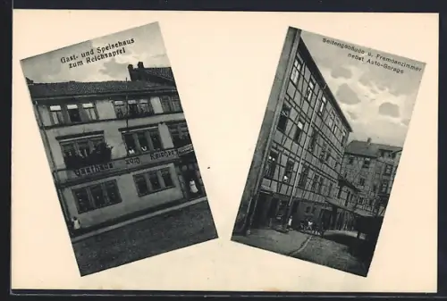 AK Eisenach i. Th., Gasthaus zum Reichsapfel, Seitengebäude nebst Auto-Garage