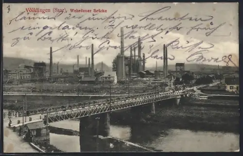 AK Völklingen /Saar, Wehrdener Brücke