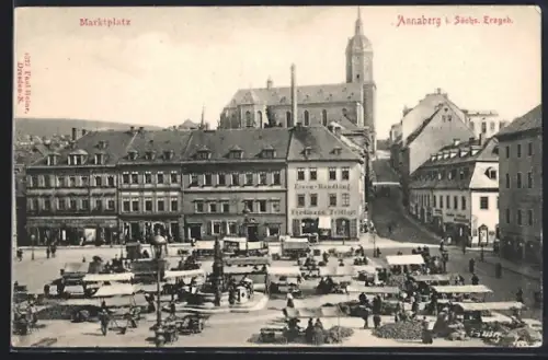 AK Annaberg / Erzgebirge, Marktplatz