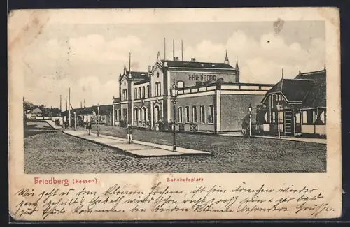AK Friedberg /Hessen, Bahnhofsplatz