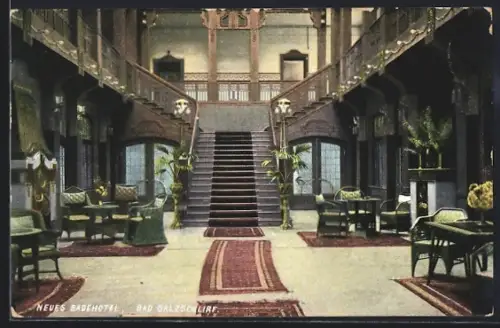 AK Bad Salzuflen, Neues Badehotel, Innenansicht