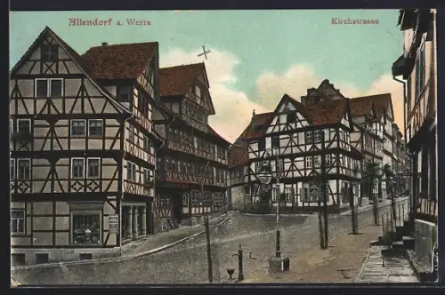 AK Allendorf a. Werra, Kirchstrasse, Fachwerkhäuser
