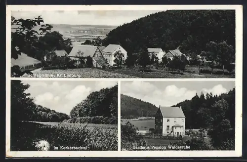 AK Schlagmühle /Hintermeilingen, Gasthaus Pension Waldesruhe, Inh. Ferd. Bock