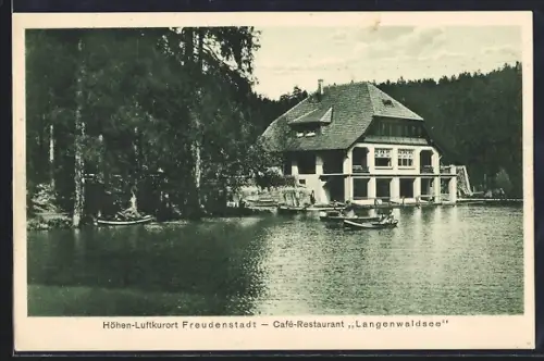 AK Freudenstadt, Café-Restaurant Langenwaldsee