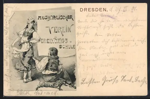 Lithographie Dresden-Neustadt, Musikalischer Verein Drei-Königs-Schule