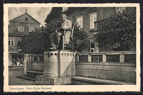 AK Stavenhagen, Fritz-Reuter-Denkmal