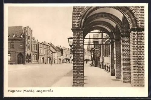 AK Hagenow /Meckl., Langestrasse