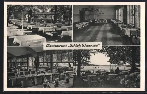 AK Berlin-Nikolassee, Restaurant Schloss Wannsee, Kronprinzessinnenweg 21