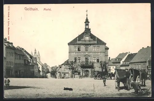 AK Geithain, Markt, Rathaus